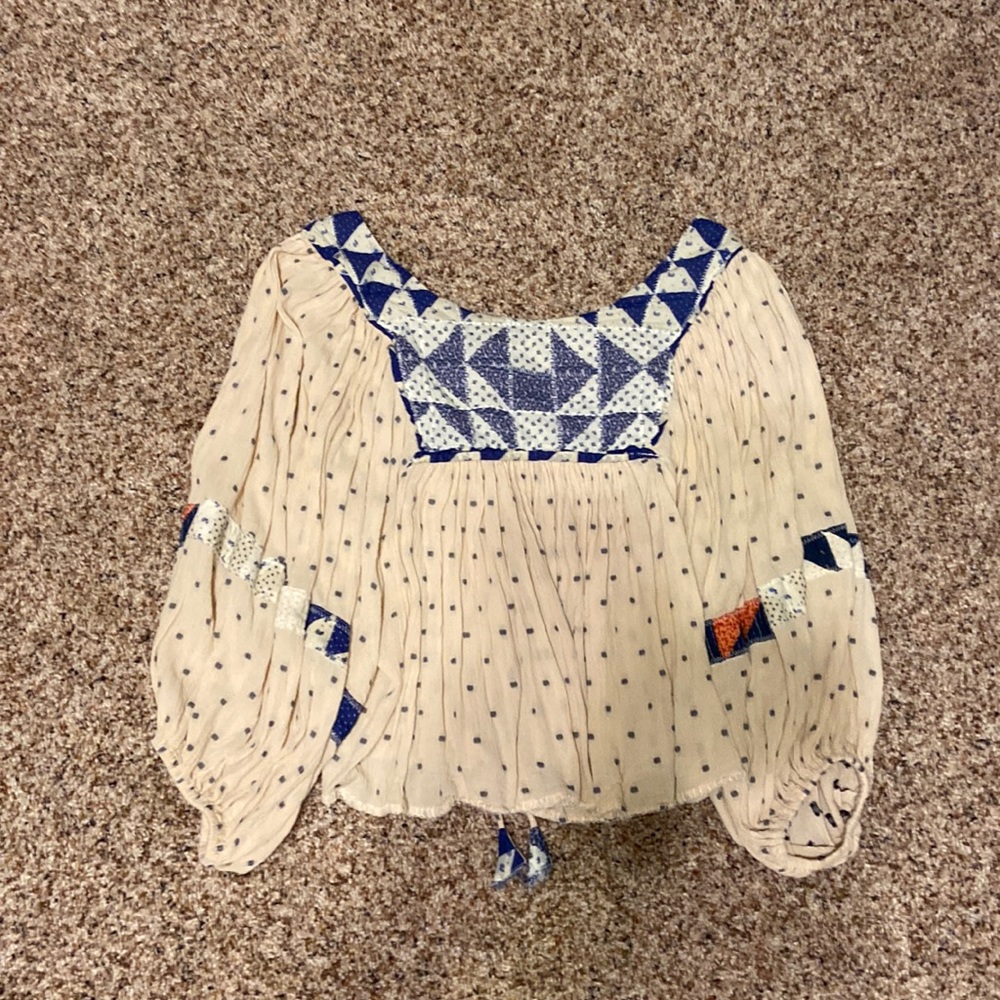 Free People off the shoulder long-sleeve blouse